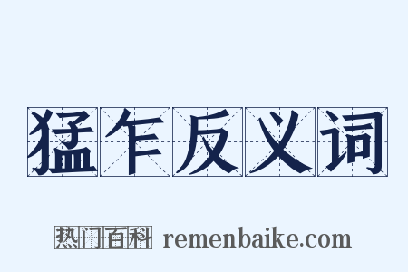 猛乍反义词是什么意思的图片